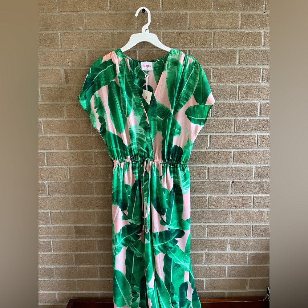 Buddy Love Tropical Green Leaf Dress - Picture 2 of 5